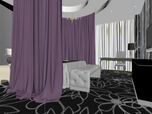 luxurious stylish bedroom 01 Model 3D