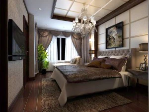 고급스럽고 세련된 침실 02 3D 모델