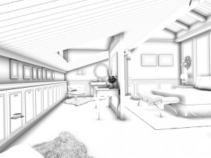 luxurious stylish bedroom 03 Modèle 3D