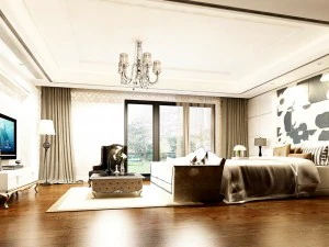 роскошная стильная спальня 07 3D Модель