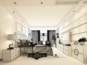 luxurious stylish bedroom 10 3Dモデル