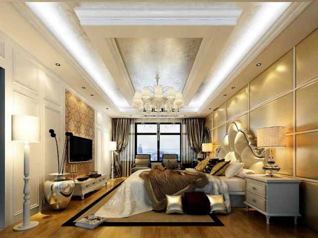 luxurious stylish bedroom 12 3D Model .c4d .max .obj .3ds .fbx .stl .blend