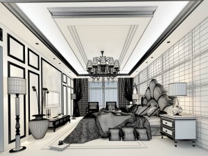 luxurious stylish bedroom 12 3D मॉडल