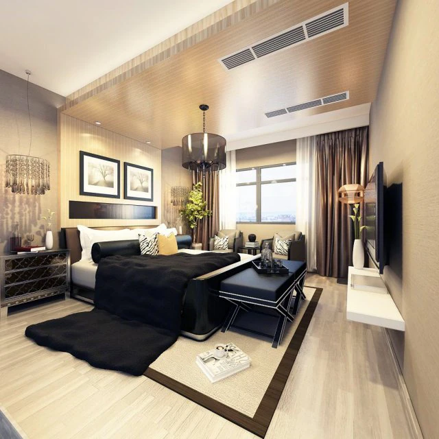 luxurious stylish bedroom 13 3D Model .c4d .max .obj .3ds .fbx .stl .blend