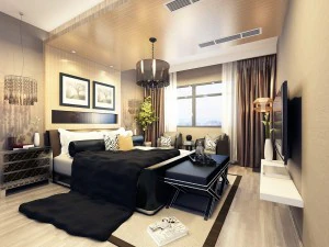 lussuosa ed elegante camera da letto 13 Modello 3D