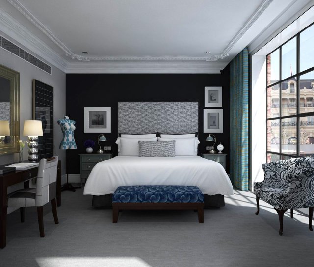 luxurious stylish bedroom 14 3D Modell .c4d .max .obj .3ds .fbx .stl .blend