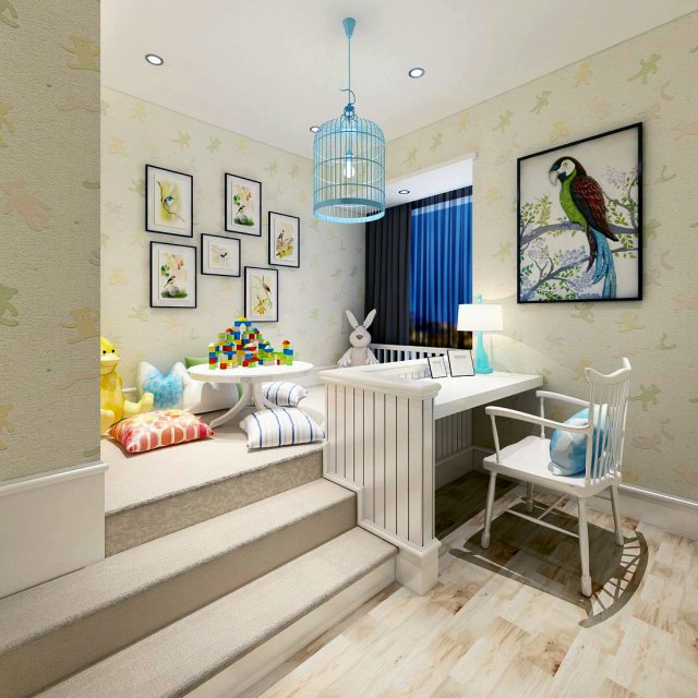 luxurious stylish bedroom 18 3D मॉडल .c4d .max .obj .3ds .fbx .stl .blend 