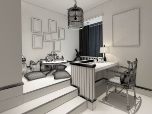 luxurious stylish bedroom 18 3D मॉडल