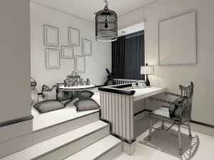 luxurious stylish bedroom 18 3D Model