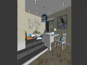 luxurious stylish bedroom 18 3D Model