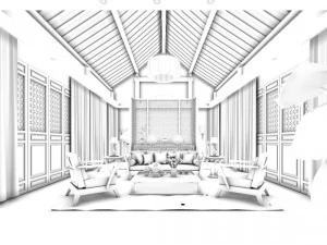 luxurious stylish bedroom 19 3D Model