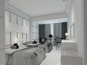 luxurious stylish bedroom 20 3D Model