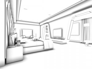 luxurious stylish bedroom 21 3D 模型