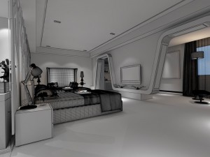 luxurious stylish bedroom 21 3D 模型