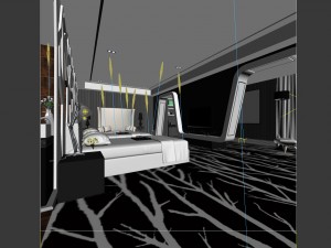 luxurious stylish bedroom 21 3D 模型