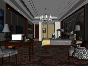 luxurious stylish bedroom 24 3D 模型