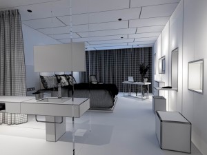 luxurious stylish bedroom 25 3D Model