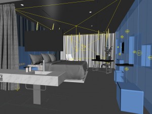 luxurious stylish bedroom 25 3D Model