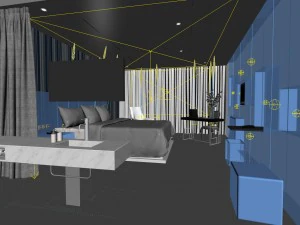luxurious stylish bedroom 25 3D Model