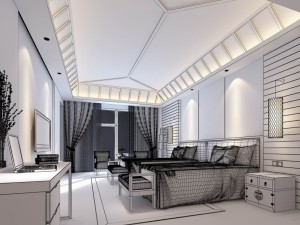 luxurious stylish bedroom 26 3Dモデル