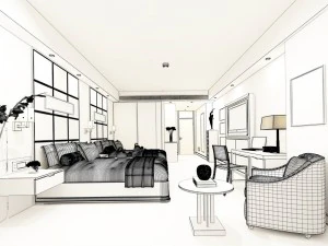 luxurious stylish bedroom 28 3D Model