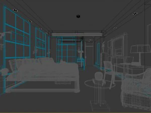luxurious stylish bedroom 28 3D Model