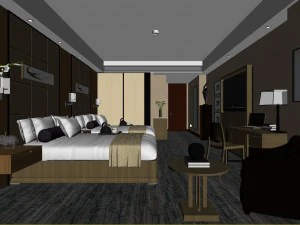 luxurious stylish bedroom 28 3D Model