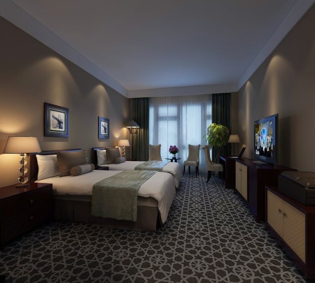 luxurious stylish bedroom 29 3Dモデル .c4d .max .obj .3ds .fbx .stl .blend 