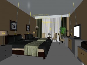 luxurious stylish bedroom 29 3Dモデル