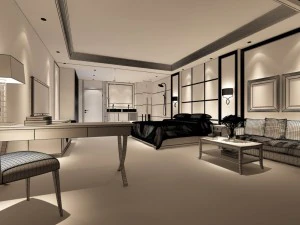 luxurious stylish bedroom 30 3D Model