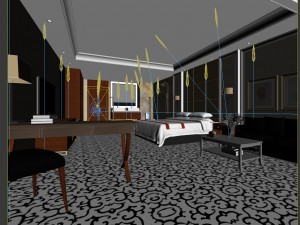 luxurious stylish bedroom 30 3D Model
