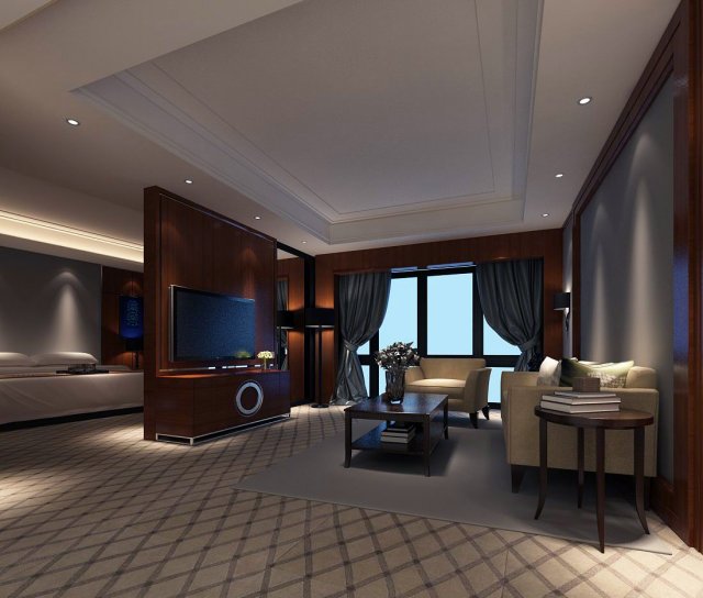 luxurious stylish bedroom 31 3D मॉडल .c4d .max .obj .3ds .fbx .stl .blend 