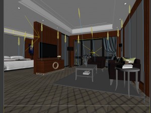 luxurious stylish bedroom 31 3D मॉडल