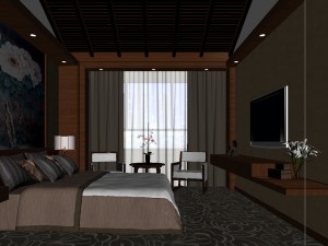 luxurious stylish bedroom 32 Modèle 3D