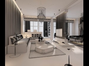 luxury stylish interior master bedroom - 01 3D Модель