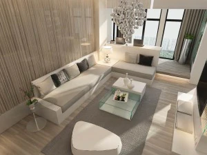 luxury stylish interior master bedroom - 01 3D Model