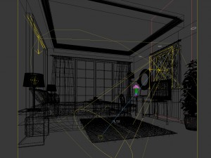 luxury stylish interior master bedroom - 02 Model 3D