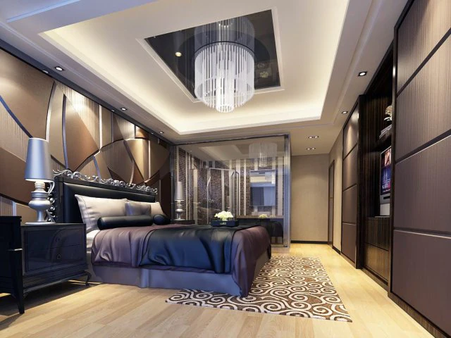 luxury stylish interior master bedroom - 03 3D Model .c4d .max .obj .3ds .fbx .stl .blend 
