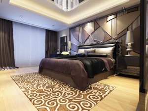 luxury stylish interior master bedroom - 03 3D Model