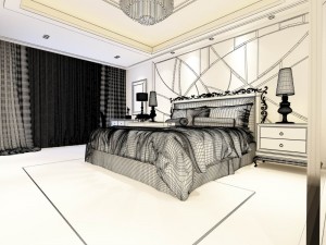 luxury stylish interior master bedroom - 03 3D Model