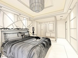 luxury stylish interior master bedroom - 03 3D Model