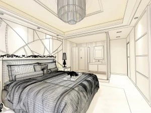 luxury stylish interior master bedroom - 03 3D Model