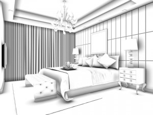 luxury stylish interior master bedroom - 06 3D Model