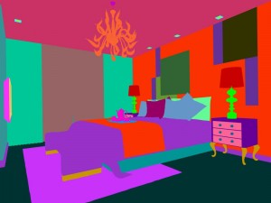 luxury stylish interior master bedroom - 06 3D Model