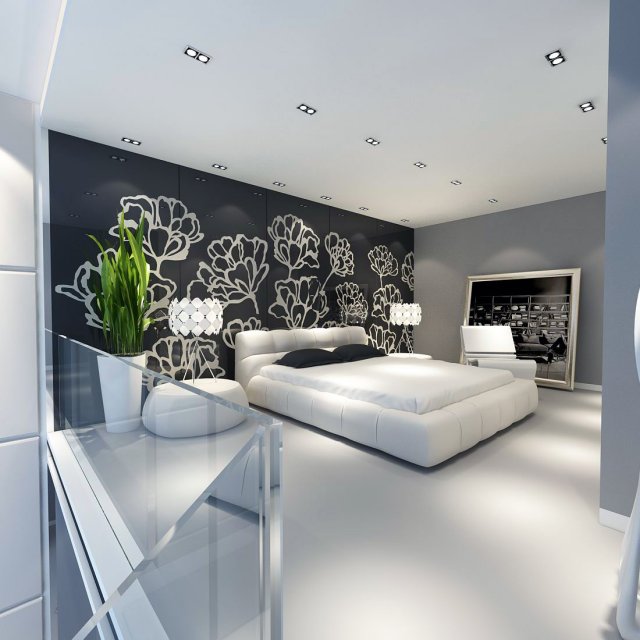 luxury stylish interior master bedroom - 07 Modello 3D .c4d .max .obj .3ds .fbx .stl .blend 