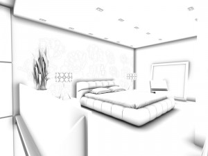 luxury stylish interior master bedroom - 07 Modello 3D