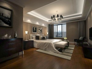 luxury stylish interior master bedroom - 09 3Dモデル