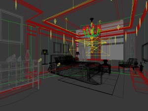 luxury stylish interior master bedroom - 09 3D Model