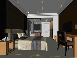luxury stylish interior master bedroom - 10 Modelo 3D