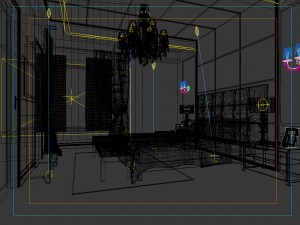 luxury stylish interior master bedroom - 11 3D Model